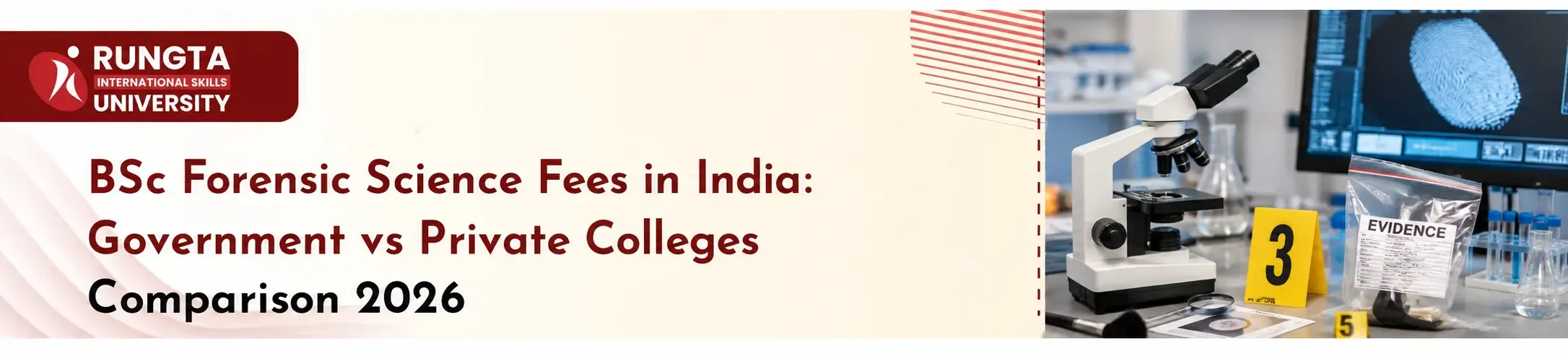 BSc Forensic Science fees in India government vs private colleges comparison 2026