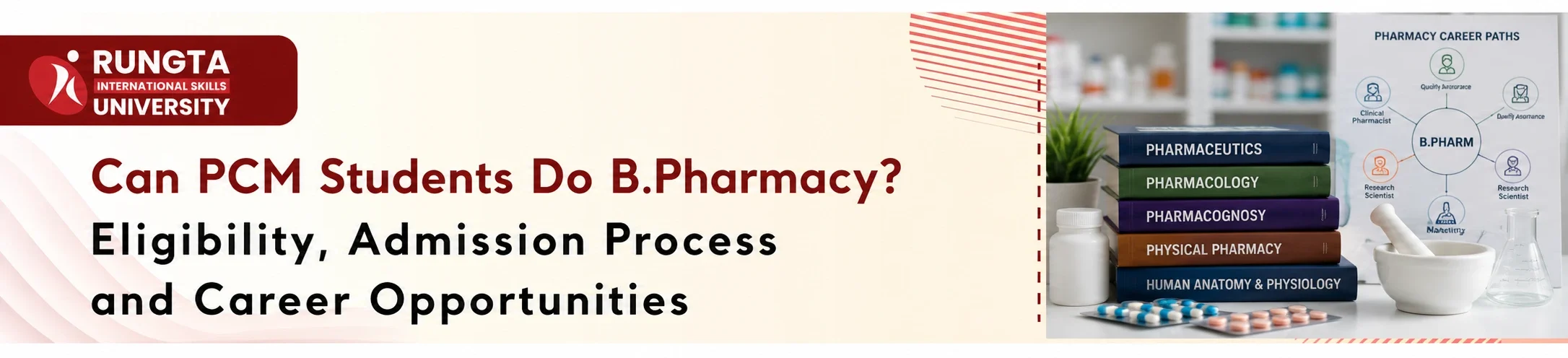 Can PCM students do B.Pharmacy? Eligibility, admission process and career opportunities at Rungta University