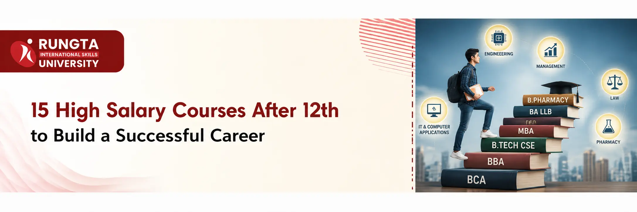 15 high salary courses after 12th including engineering, management, law, IT and pharmacy